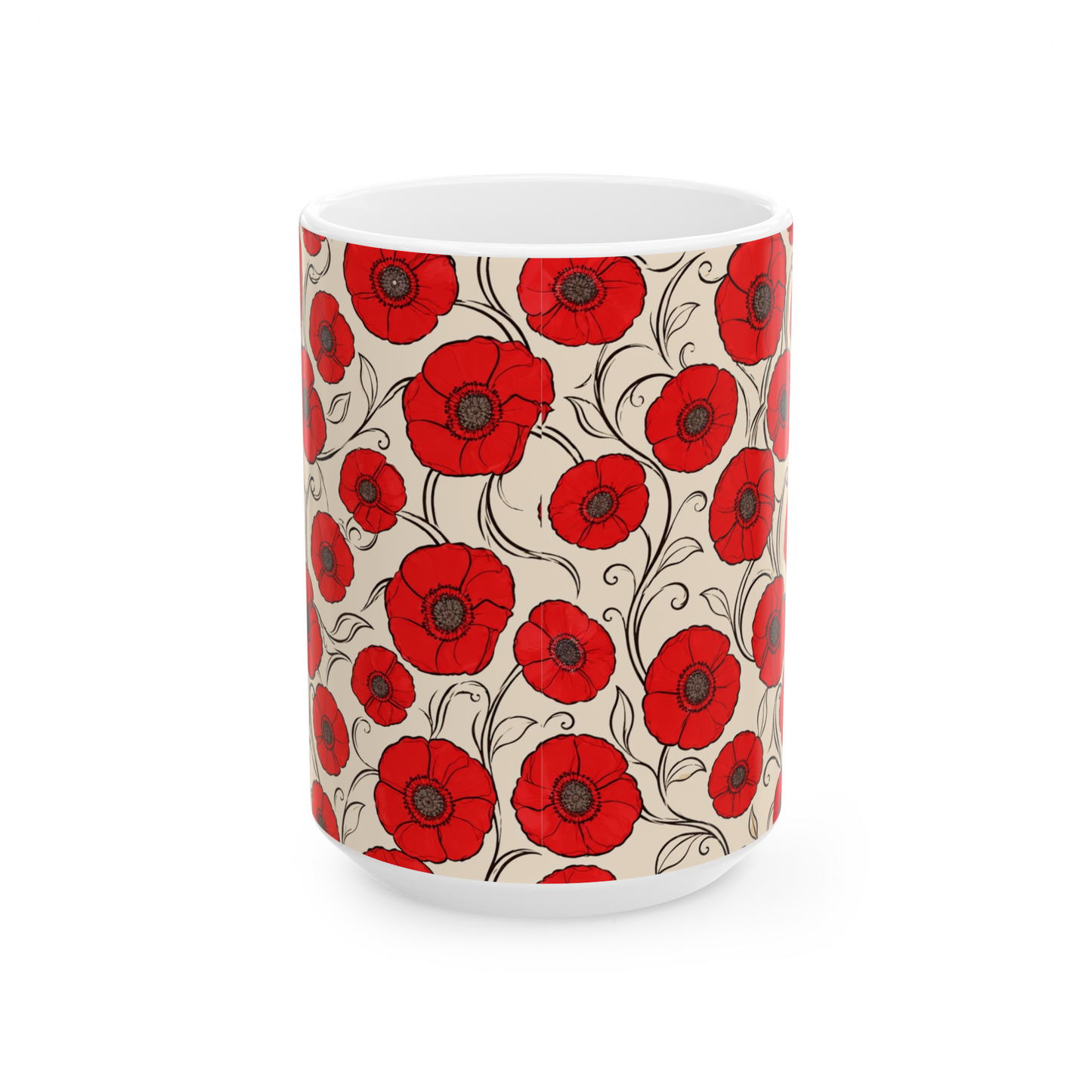 Floral Coffee Mug Poppies Melody