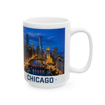 Wholesale Chicago Skyline  Mug – 15 oz Premium Souvenir Mug for Gift Shops & Retail Stores