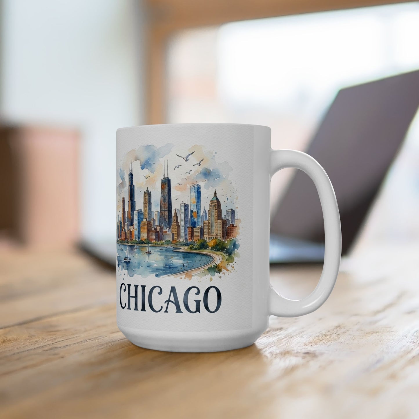 Wholesale ++ Chicago Skyline Porcelian Mug – 15 oz
