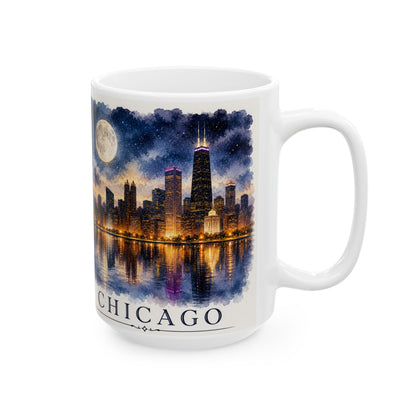 Wholesale AA Chicago Skyline Porcelian Mug – 15 oz
