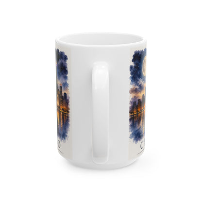 Wholesale AA Chicago Skyline Porcelian Mug – 15 oz