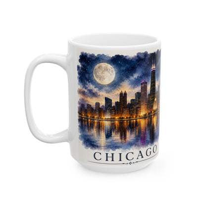 Wholesale AA Chicago Skyline Porcelian Mug – 15 oz