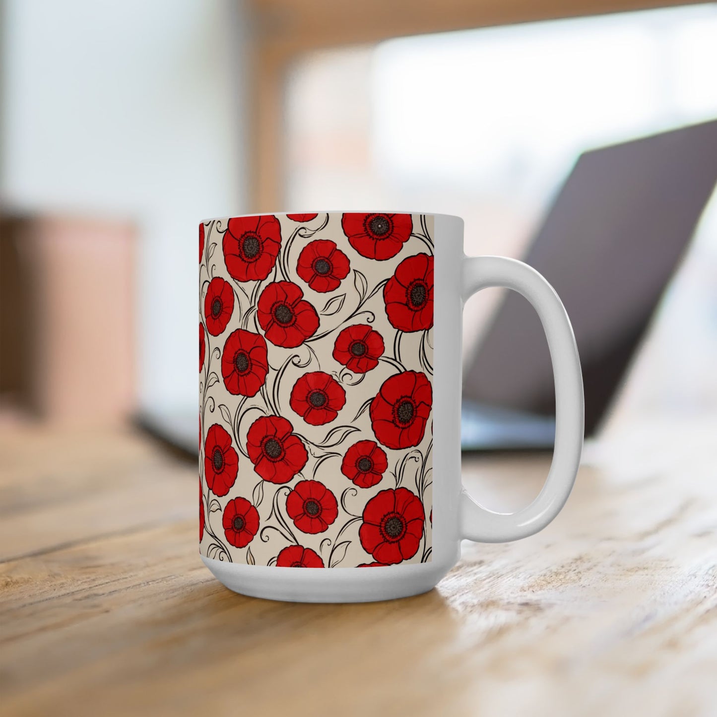 Floral Coffee Mug Poppies Melody
