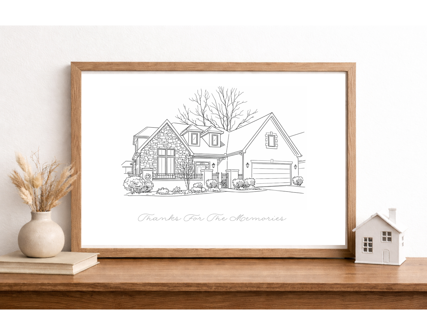 Pencil Sketch Portraits from Photos, Custom Detailed House Portrait, Personalized Gift, Architectural building