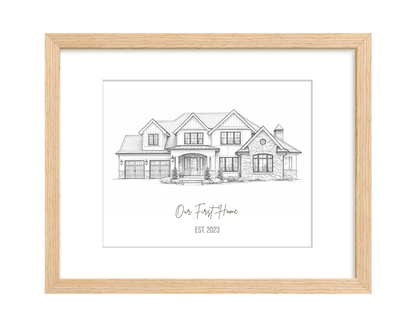 Custom Home Portrait, Home Painting, House Portrait, Watercolor House Painting, New Home Gift