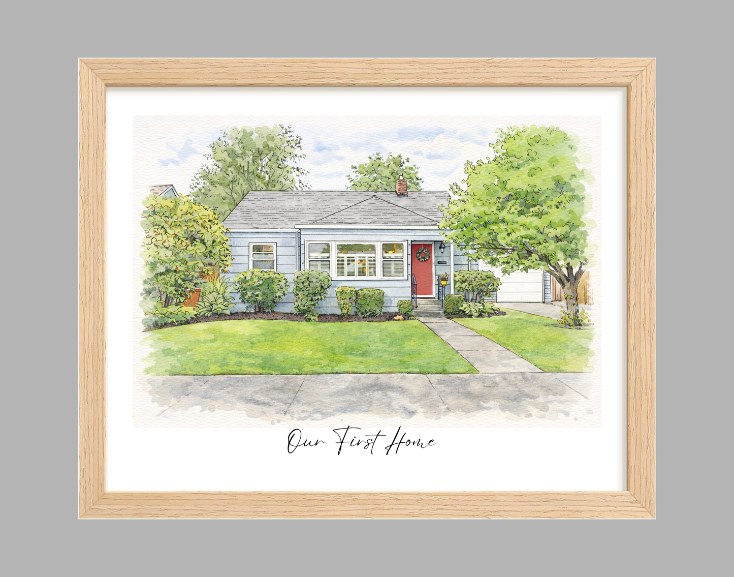 Custom Home Portrait, Home Painting, House Portrait, Watercolor House Painting, New Home Gift