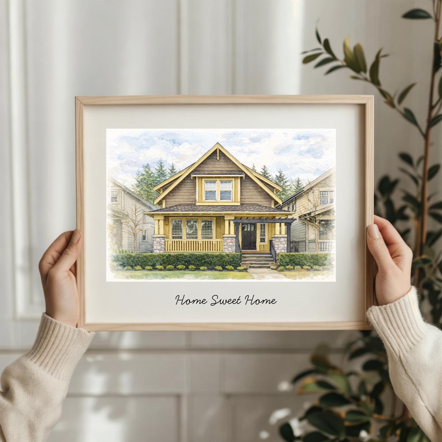 Custom Home Portrait, Home Painting, House Portrait, Watercolor House Painting, New Home Gift