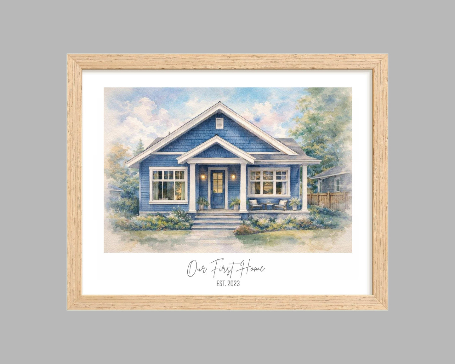 Custom Home Portrait, Home Painting, House Portrait, Watercolor House Painting, New Home Gift