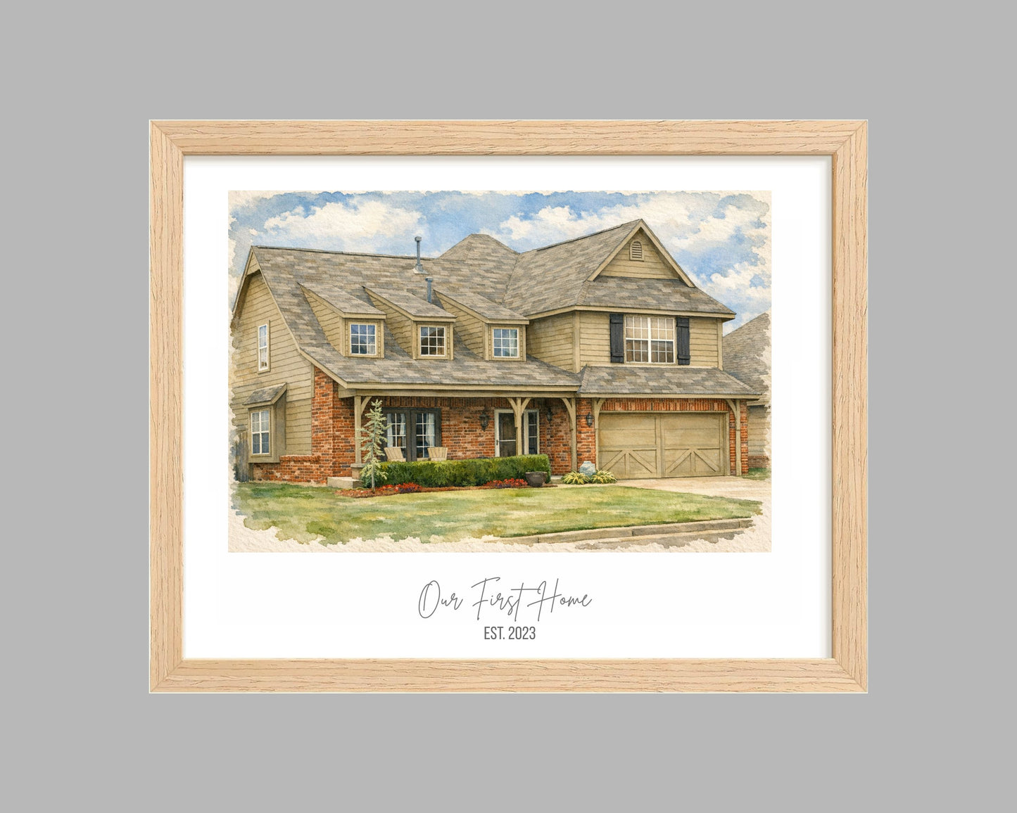 Custom Home Portrait, Home Painting, House Portrait,