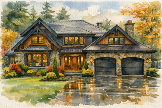 Digital Custom Home Portrait, Home Painting, House Portrait, Watercolor House Painting, Custom Home Portrait, New Home Gift