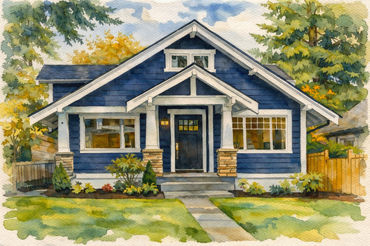 Custom Watercolor Portrait, Family, Pet, House Digital