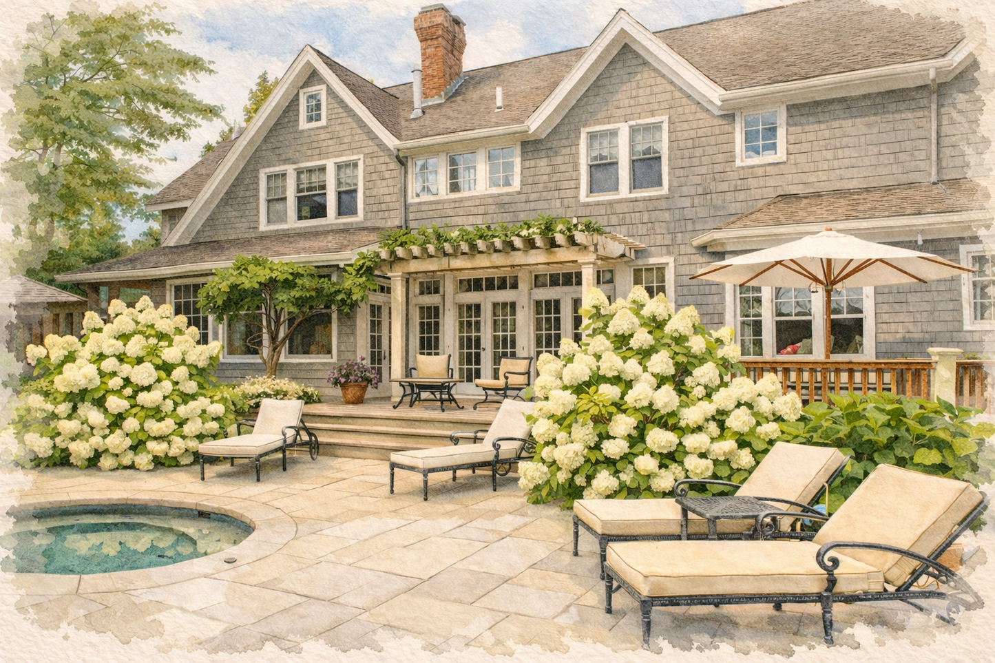 Custom Home Portrait, Home Painting, House Portrait,