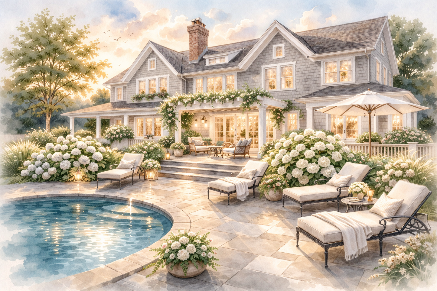 Custom Home Portrait, Home Painting, House Portrait,