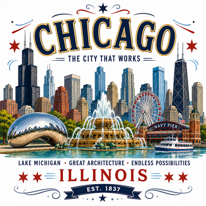 Wholesale Chicago  Mugs (15 oz)Premium Souvenir Mug