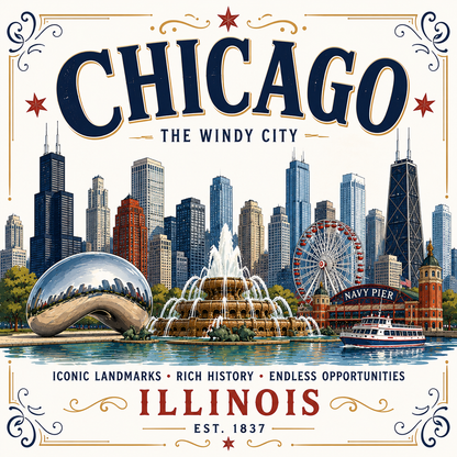Wholesale Chicago  Mugs (15 oz)Premium Souvenir Mug