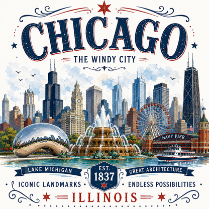 Wholesale Chicago  Mugs (15 oz)Premium Souvenir Mug