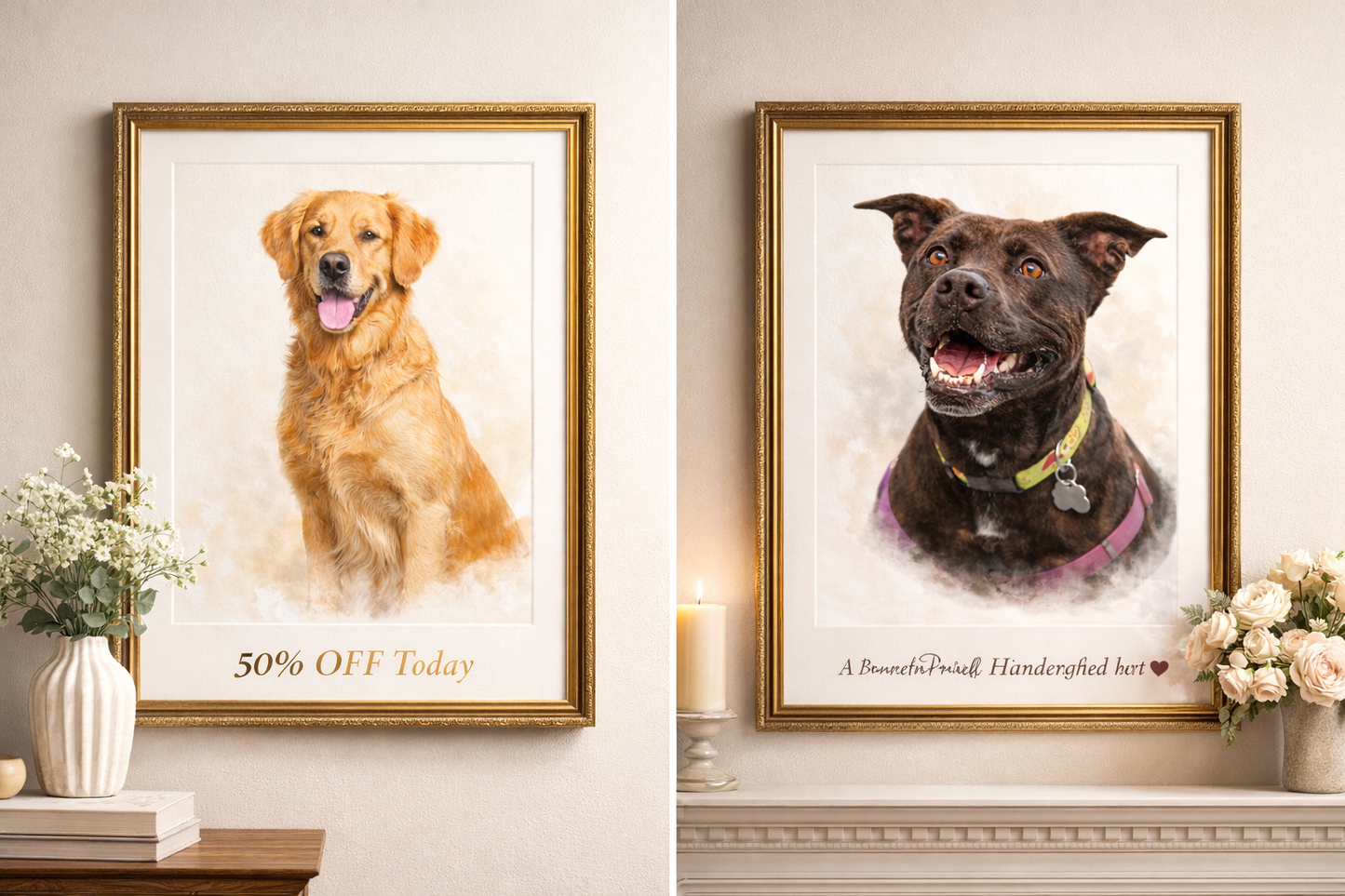 Pet Portrait - 8 styles| Dog Portrait | Custom Pet Portrait | Digital