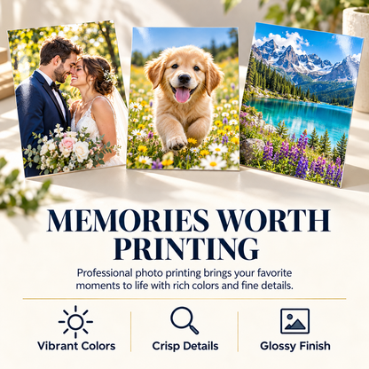 Custom 8×10 Glossy Photo Prints — Upload Your Photos