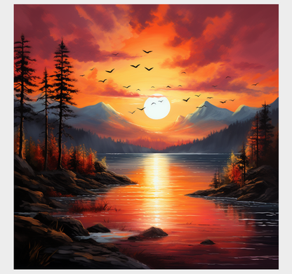 "Sunset Glow over the Waters"   by Maya Ronick