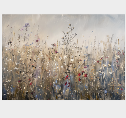 " Classical French Landscape Wildflowers" GICLEE PRINT