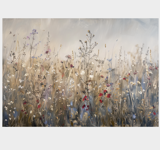 " Classical French Landscape Wildflowers" GICLEE PRINT