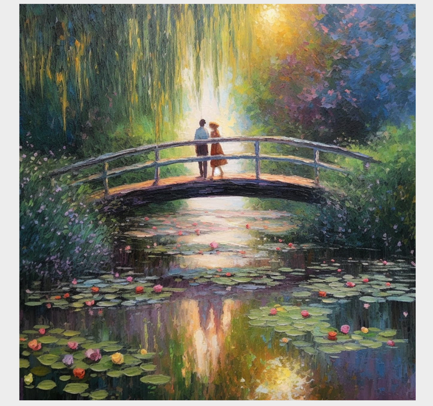 Monet style Bridge by Mayia Lysenko