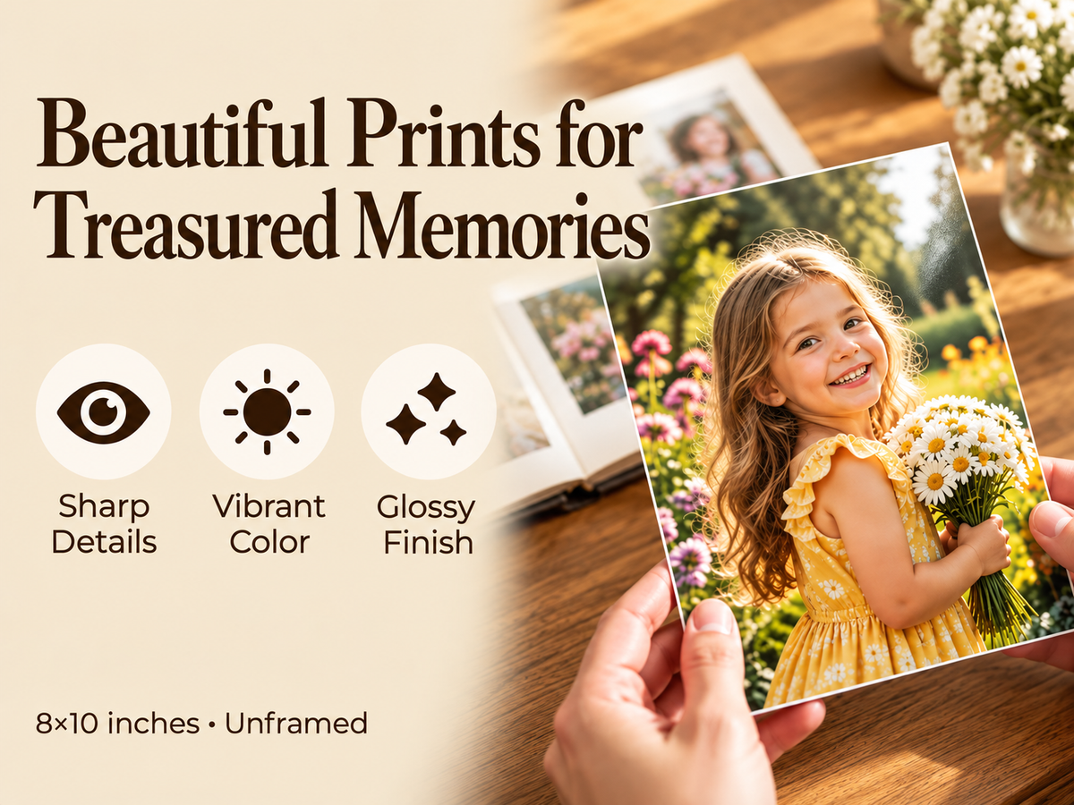 Custom 8×10 Glossy Photo Prints — Upload Your Photos
