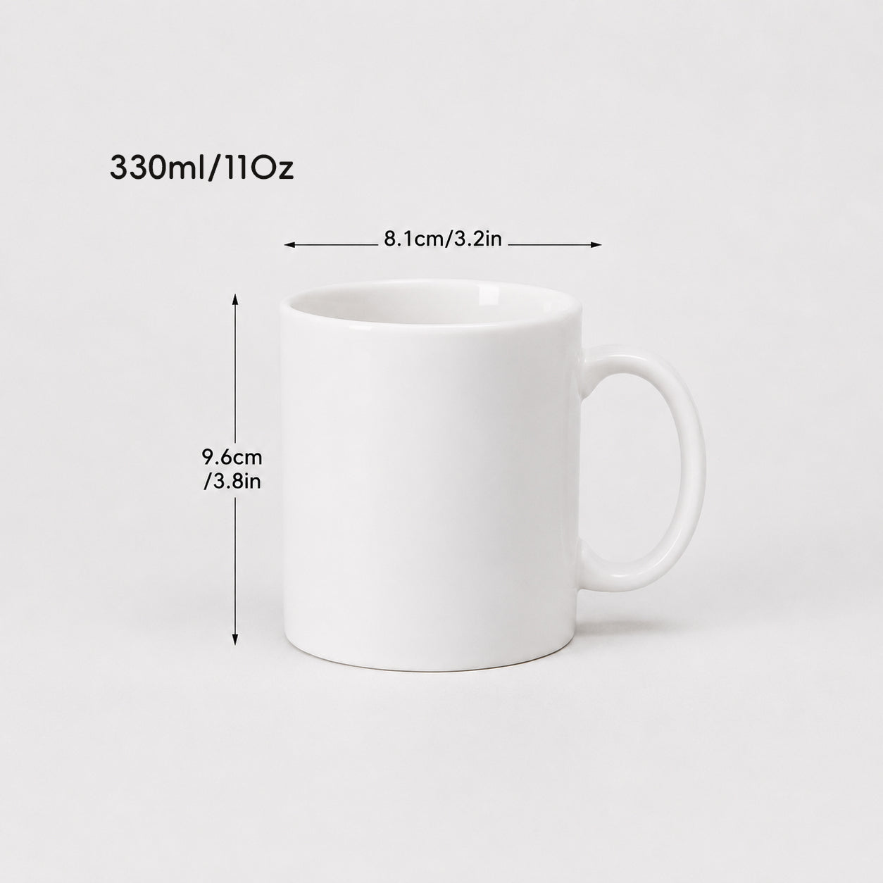 Case of 12 - 11 oz. Porcelain Mugs