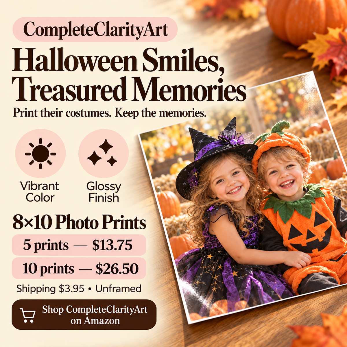 Custom 8×10 Glossy Photo Prints — Upload Your Photos