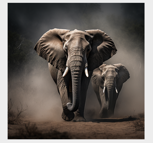 "Elephants" GICLEE ART PRINT