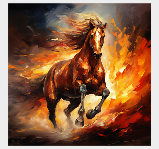 "Horse And Fire" GICLEE ART PRINT