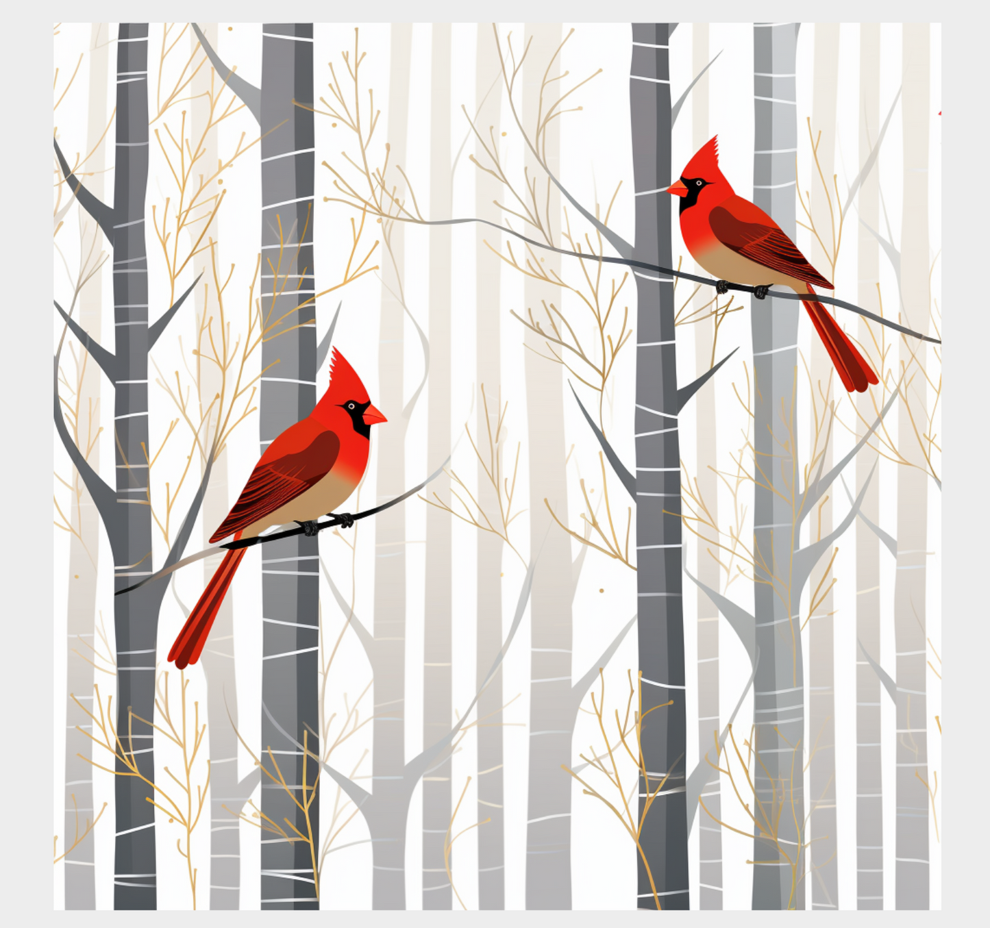 "Two Cardinals" by Mayia Lysenko