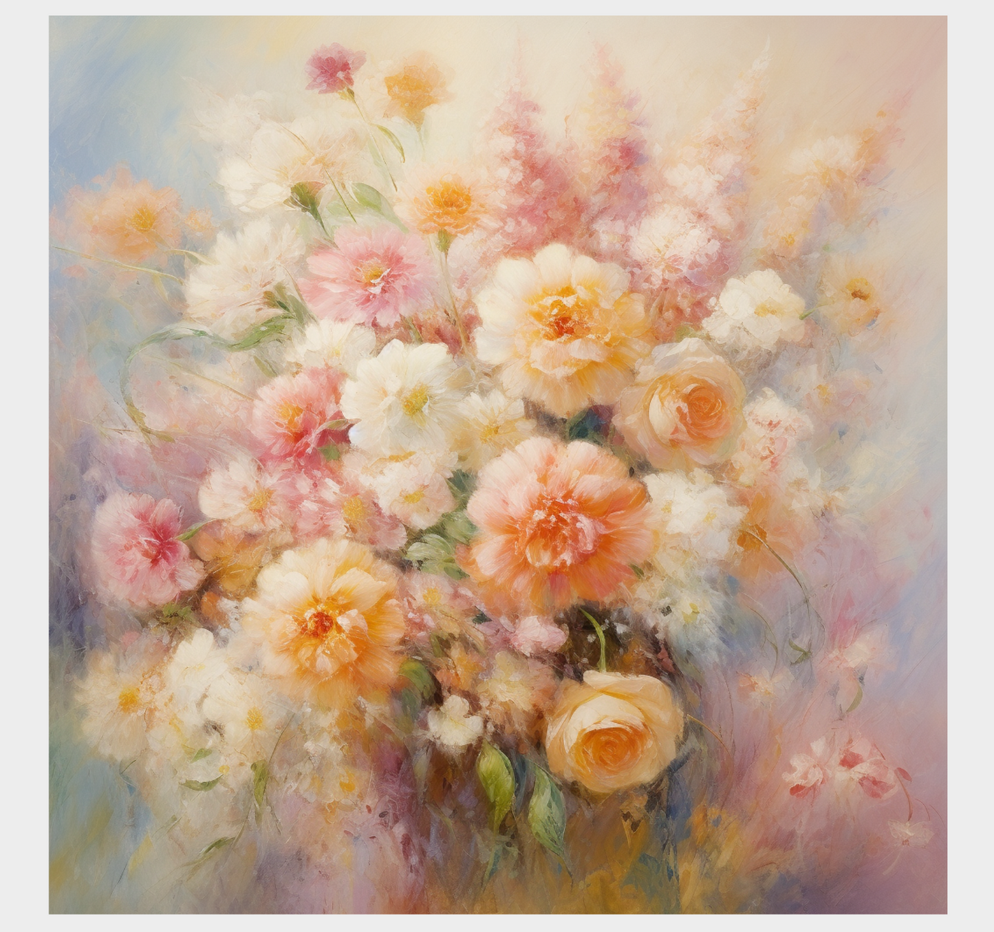 "Petals in Pastel Harmony" GICLEE ART PRINT