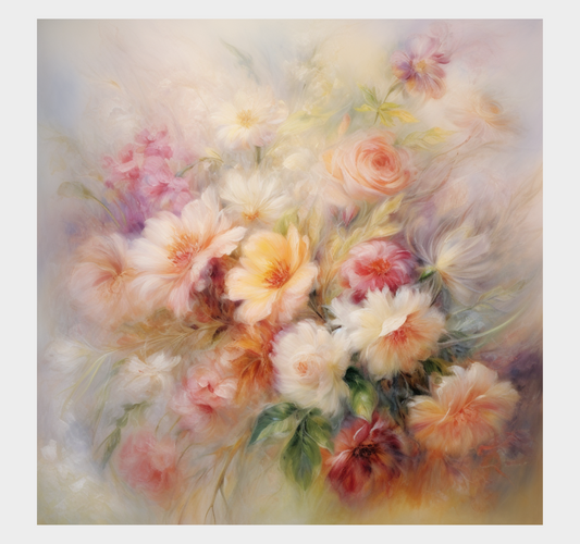 "Petals in Pastel Harmony 1" GICLEE ART PRINT