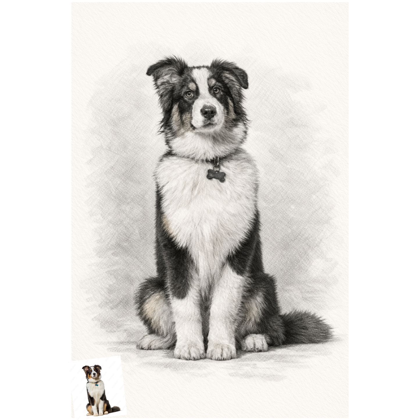 Personalised Pet Portrait Painting | Pencil portrait from photo | Digital