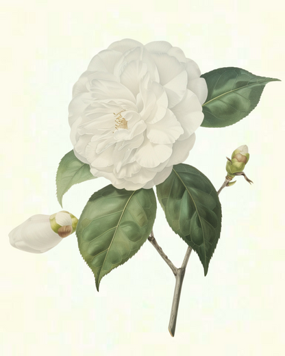 REDOUTE WHITE BOTANICAL PRINT SET NO. 10 GICLEE ART PRINTS