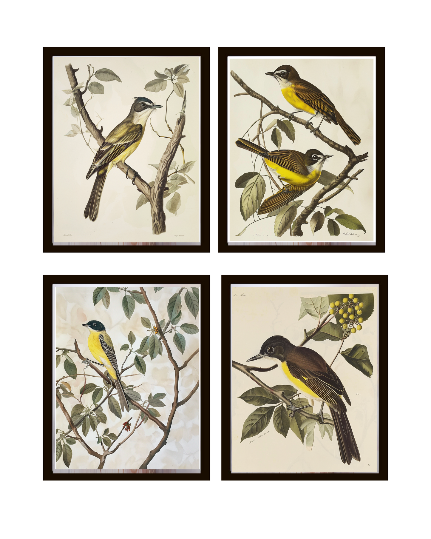 VINTAGE BIRDS AND BOTANICAL PRINT SETS Set 16