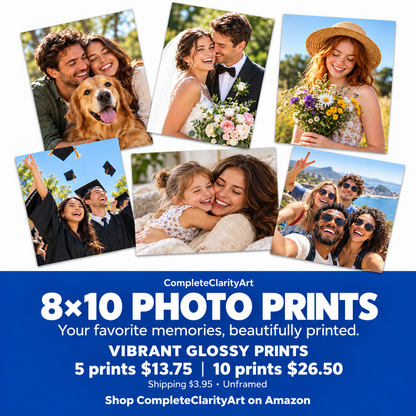 Custom 8×10 Glossy Photo Prints — Upload Your Photos
