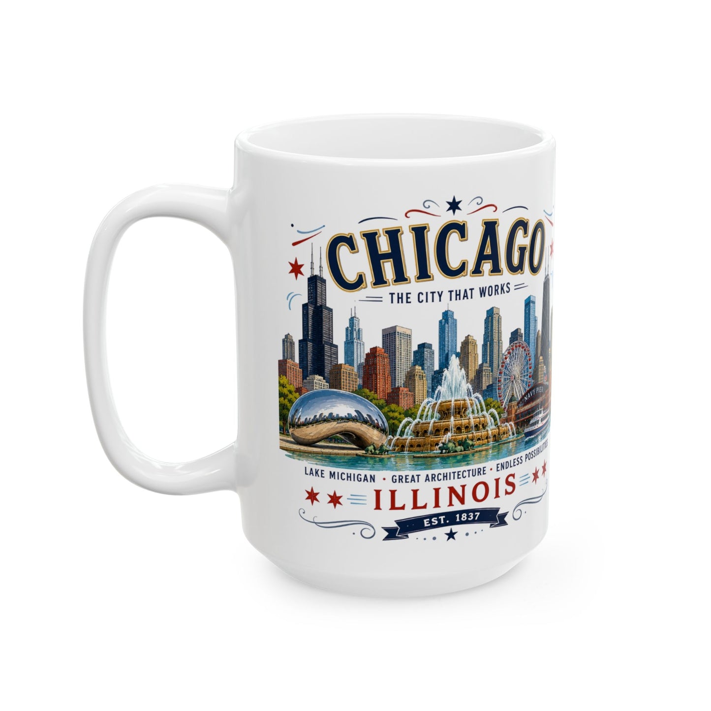 Wholesale Chicago  Mugs (15 oz)Premium Souvenir Mug