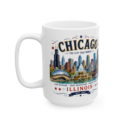 Wholesale Chicago  Mugs (15 oz)Premium Souvenir Mug