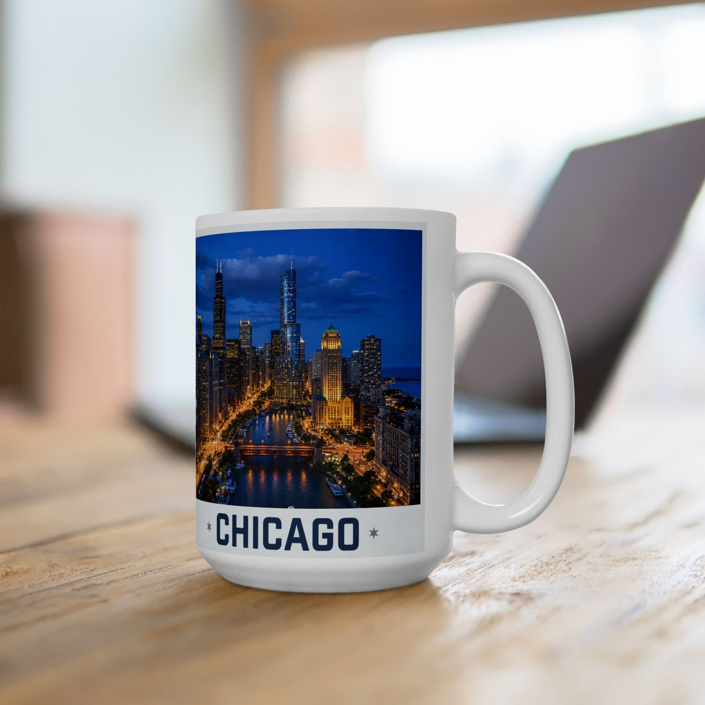 Wholesale Chicago Skyline  Mug – 15 oz Premium Souvenir Mug for Gift Shops & Retail Stores