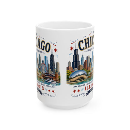 Wholesale Chicago  Mugs (15 oz)Premium Souvenir Mug