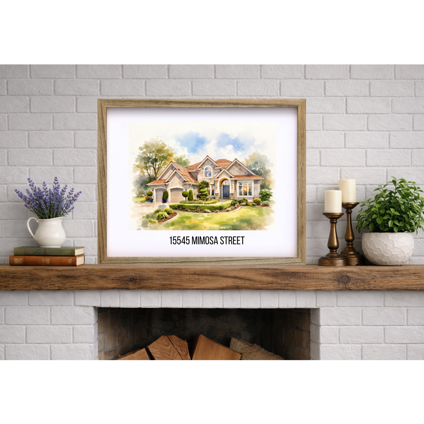 Custom Home Portrait, Home Painting, House Portrait