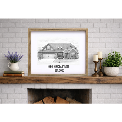 Custom Home Sketch Portrait