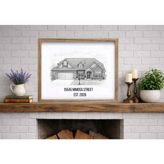 Custom Home Sketch Portrait