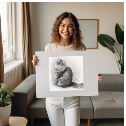 Personalised Pet Portrait Painting | Pencil portrait from photo | Digital