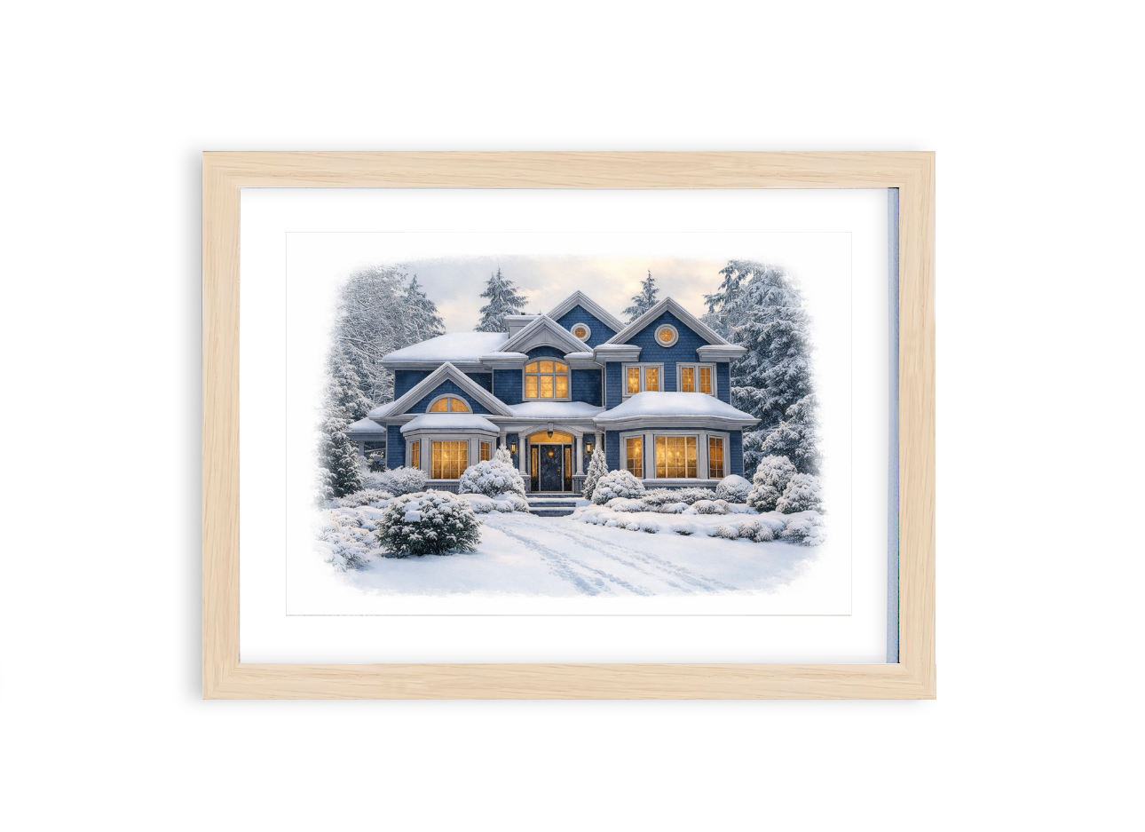 Home Portrait - Housewarming Gift, Home Painting, House Portrait, Realtor Closing Gift, New Home Gift Digital