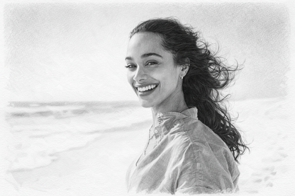 Digital - Pencil Sketch Portrait from Photo, Family, Kids, Couple, Him, Her, Group