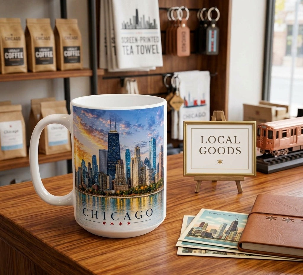 Wholesale A Chicago Skyline Porcelian Mug – 15 oz
