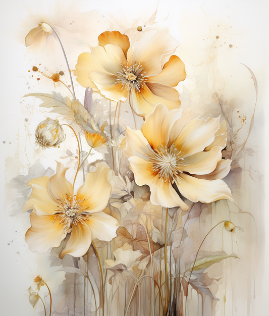 Flowers Wall Art Print Style NO 61